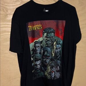 Black GraphicMarbel Zombie T-Shirt